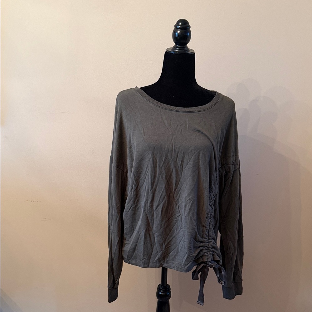 Express Charcoal Long Sleeve Top